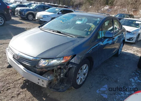 2012 Honda Civic Lx z USA, uszkodzony, nr VIN 2HGFB2F59CH304268